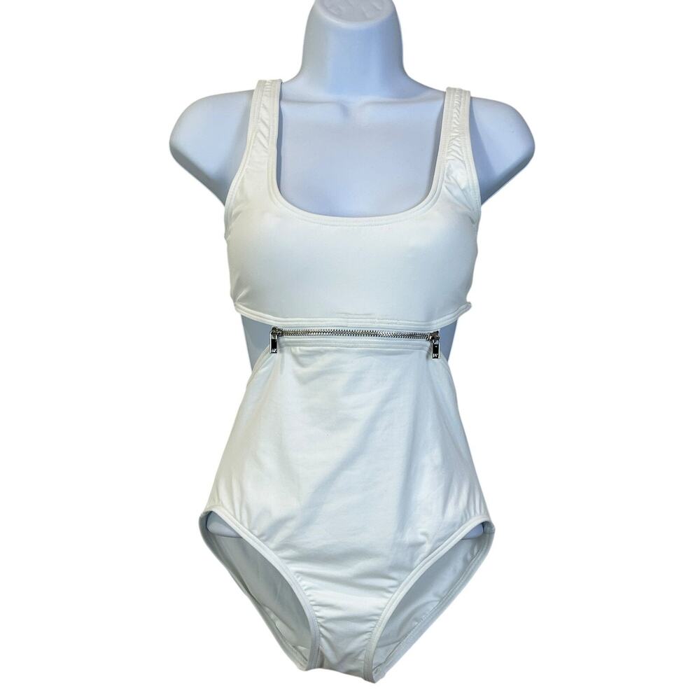 Michael Michael Kors One Piece Zip-Trim Cutout Swimsuit MM3P010 Women 4 NWT FLAW